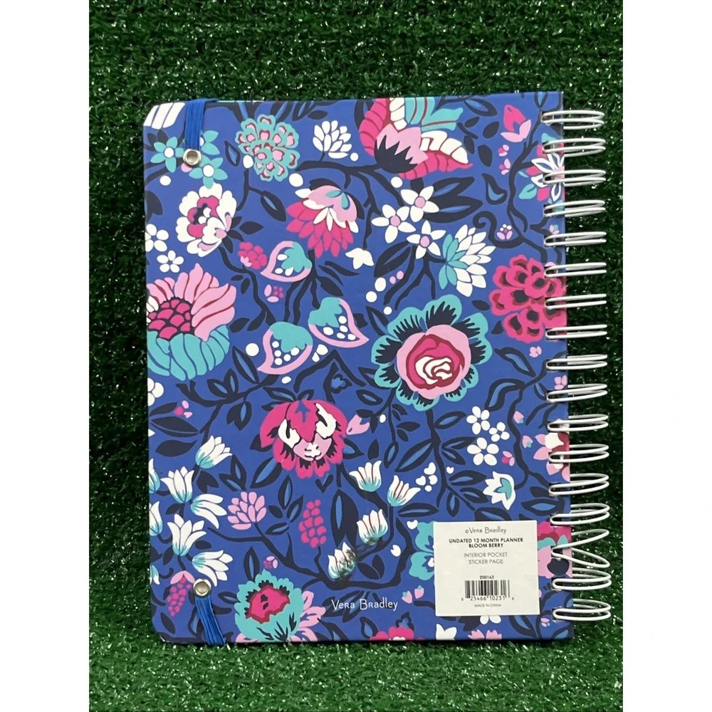 Vera Bradley 12 Month Planner Undated Bloom Berry One‎ Pg Used